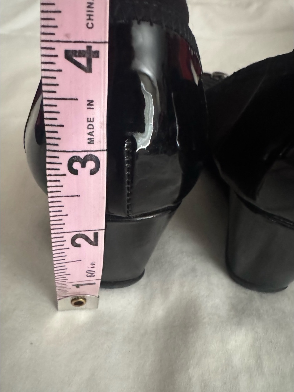 Anne Klein Black Patent wedge with Buckle - Picture 6 of 6